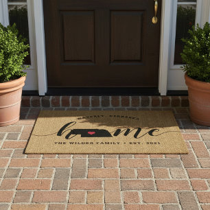Nebraska Home State Personalized Doormat