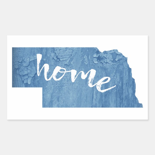 Nebraska Home Wood Grain Sticker (Front)