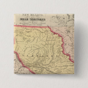 Nebraska, Kansas, New Mexico 2 Inch Square Button