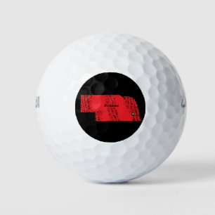 NEBRASKA MAP GOLF BALLS