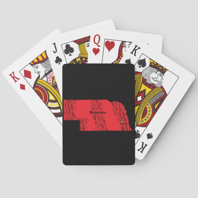 NEBRASKA MAP PLAYING CARDS (Back)