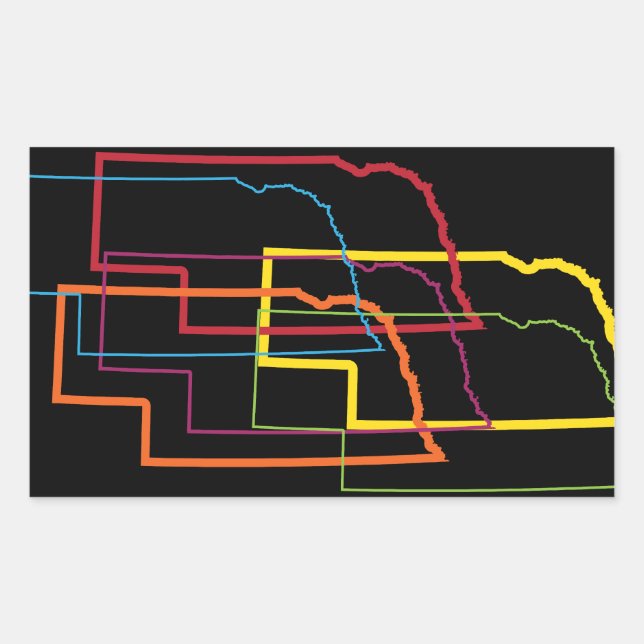 nebraska pride blur sticker (Front)