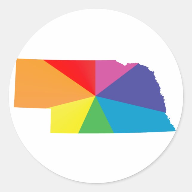 nebraska pride. classic round sticker (Front)