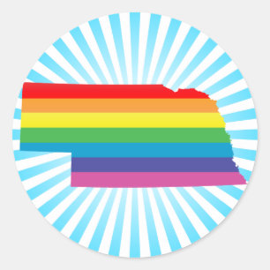 nebraska pride. classic round sticker