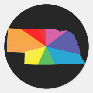 nebraska pride. classic round sticker