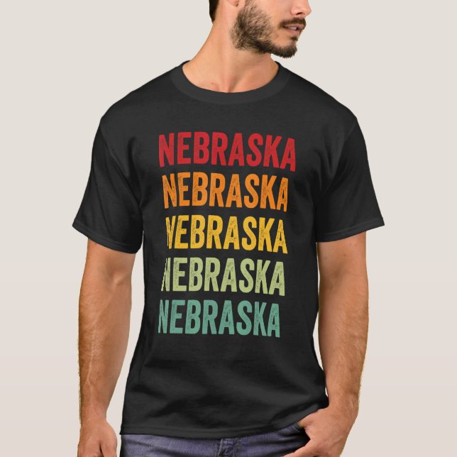 Nebraska Rainbow  Nebraska State T-Shirt (Front)