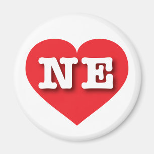 Nebraska Red Heart - Big Love Magnet