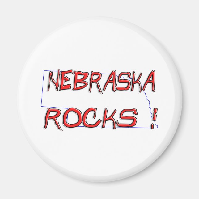 Nebraska ROCKS Magnet (Front)