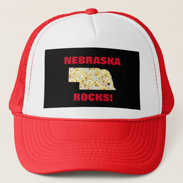 NEBRASKA ROCKS TRUCKER HAT (Front)