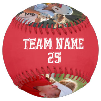 Nebraska Rouge Blanc Personnalisé 2 photos Softball