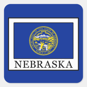 Nebraska Square Sticker