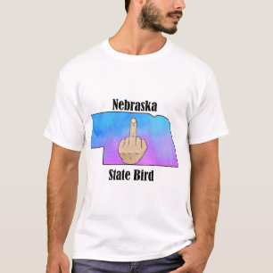 Nebraska state bird t-shirt middle finger colour