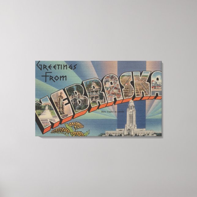 Nebraska (State Capital/Flower) Canvas Print (Front)