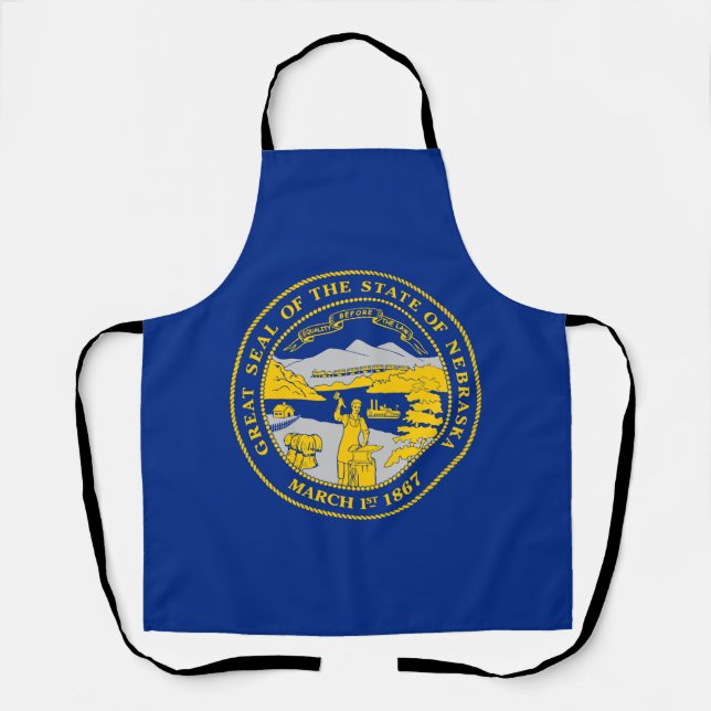Nebraska State Flag Apron (Front)