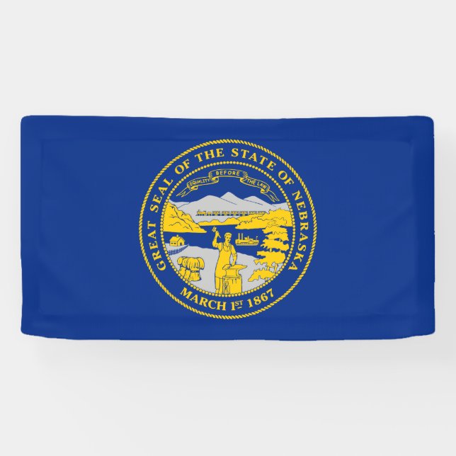 Nebraska State Flag Banner (Horizontal)