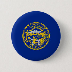 Nebraska State Flag Design 2 Inch Round Button