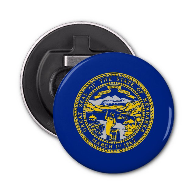 Nebraska State Flag Design Decor Bottle Opener (Front)