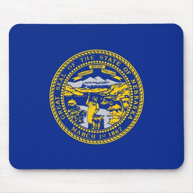 Nebraska State Flag Design Mouse Pad (Front)