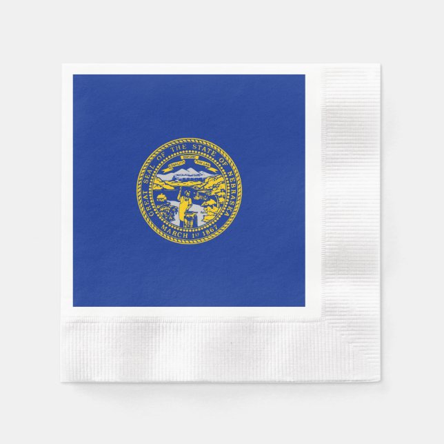 Nebraska State Flag Design Napkin (Front)