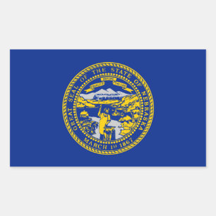Nebraska State Flag Design Sticker