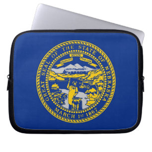 Nebraska State Flag Laptop Sleeve