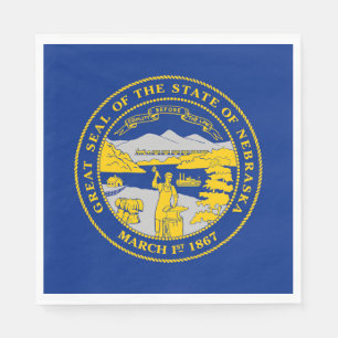Nebraska State Flag Napkin