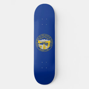 Nebraska State Flag Skateboard