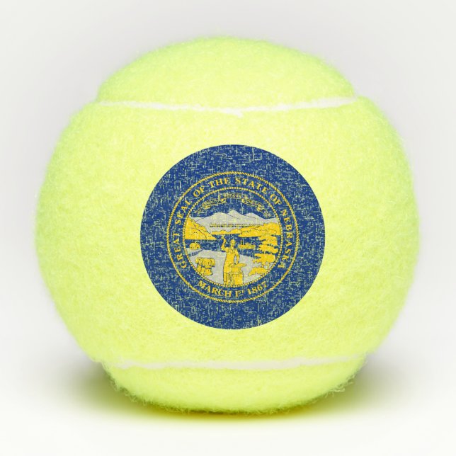 Nebraska State Flag Tennis Balls (Front)