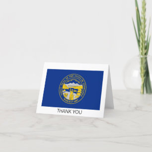 Nebraska State Flag Thank You Card