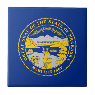 Nebraska State Flag Tile