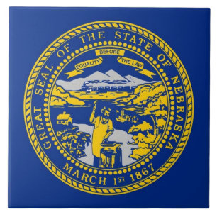 Nebraska State Flag Tile