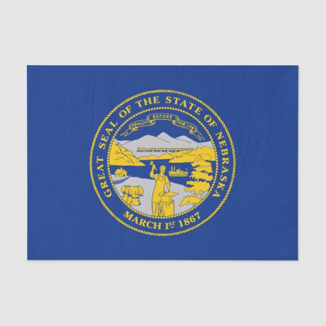 Nebraska State Flag Tissue Paper (Front)
