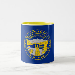 Nebraska State Flag Two-Tone Coffee Mug