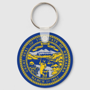 nebraska state flag united america republic symbol keychain