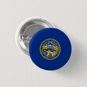 Nebraska State Flag USA 1 Inch Round Button