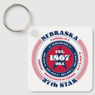 Nebraska State Keychain