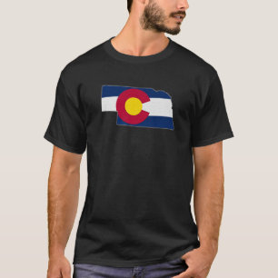 NEBRASKA STATE MAP COLORADO CO Flag Roots Men Wome T-Shirt