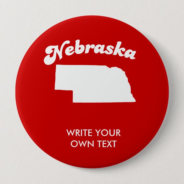 NEBRASKA STATE MOTTO T-SHIRT T-shirt 4 Inch Round Button (Front)