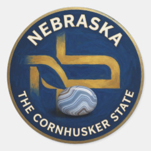 Nebraska State Pride Prairie Heritage Classic Round Sticker