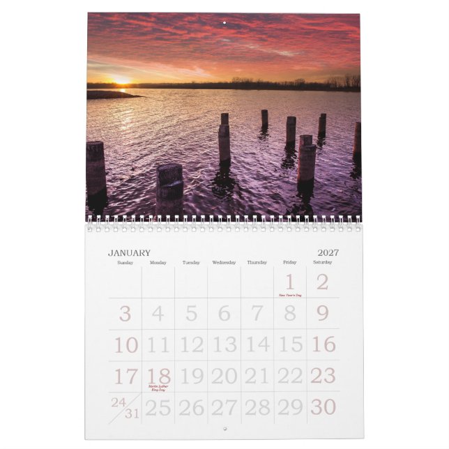 Nebraska Sunsets 2013 Calendar (Jan 2027)