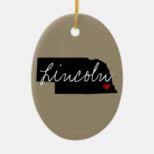 Nebraska Town Ceramic Ornament