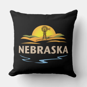 Nebraska United States of America Throw Pillow