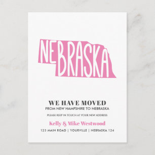 NEBRASKA We've moved New address New Home Postcard