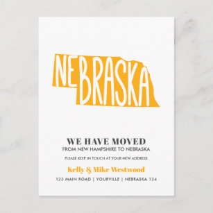 NEBRASKA We've moved New address New Home   Postcard