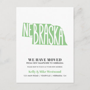 NEBRASKA We've moved New address New Home   Postcard
