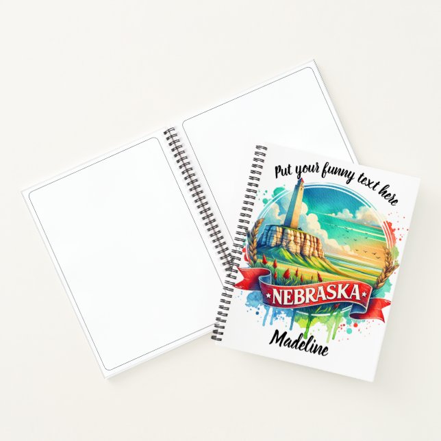 Nebraska's beauty in vibrant watercolor notebook (Inside)