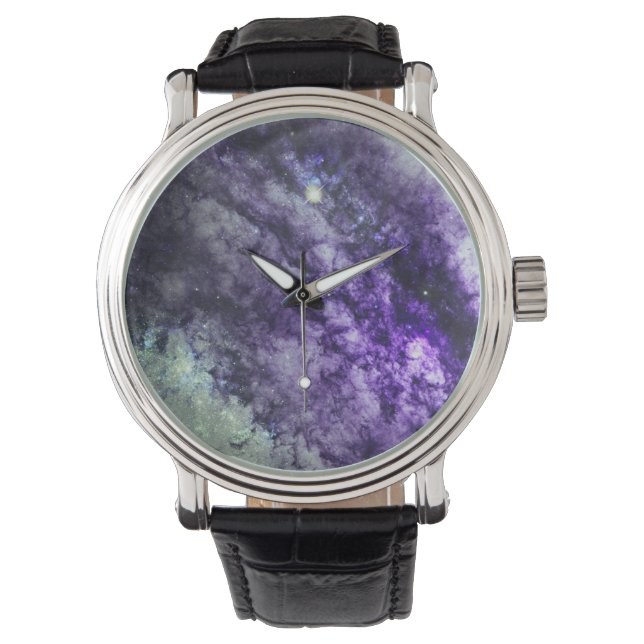 Nebula and Star In Amethyst Watches (Front)