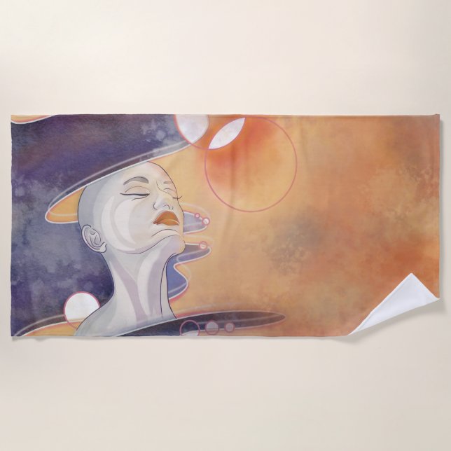 Nebula Attack and Galactic Pearl Necklace Beach Towel (Front)