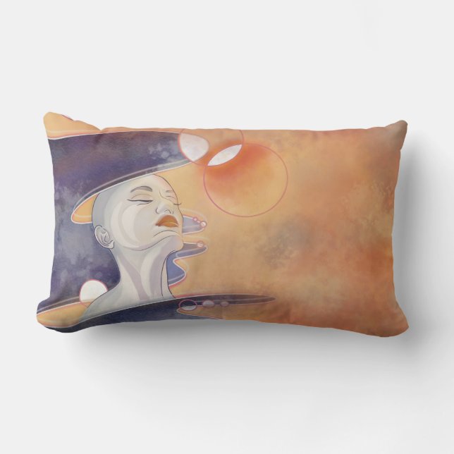 Nebula Attack and Galactic Pearl Necklace Lumbar Pillow (Front)