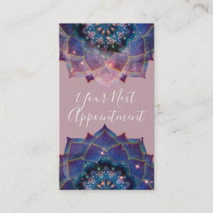 Nebula Bloom Mandala Appointment Card